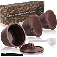 Letilio Filtros Cápsulas de Café Reutilizable para Cafetera Dolce Gusto Recargables fuerte Más de 160 veces de usos para…